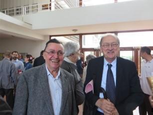L'ethnodialectologue Jean-Claude Bouvier et l'historien Philippe Joutard à la Maison méditerranéenne des sciences de l'homme à Aix-en-Provence en 2016